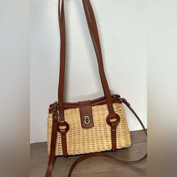 Patricia Nash Handbags - Patricia Nash Marcianise Satchel Spins Wicker Collection‎ Basket Purse.